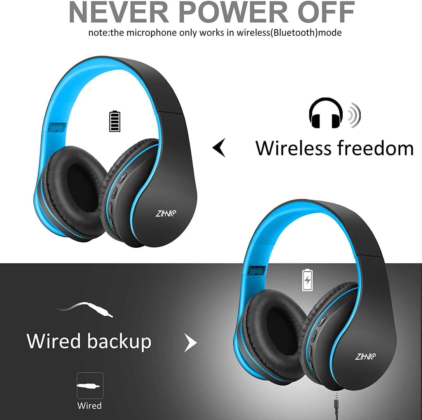 ZIHNIC RoseGold Bluetooth Over-Ear Headphones - Small Enterprise