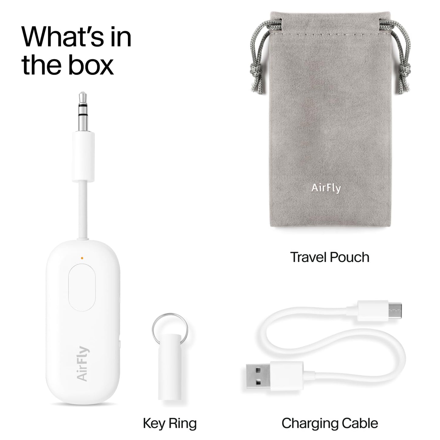 Twelve South AirFly SE | Bluetooth Wireless Audio Transmitter Adapter for AirPods/Headphones, 20+ Hr Battery, Works with 3.5mm aux Jacks on Airplanes, TVs, Gym Equipment, and Travel - Small Enterprise