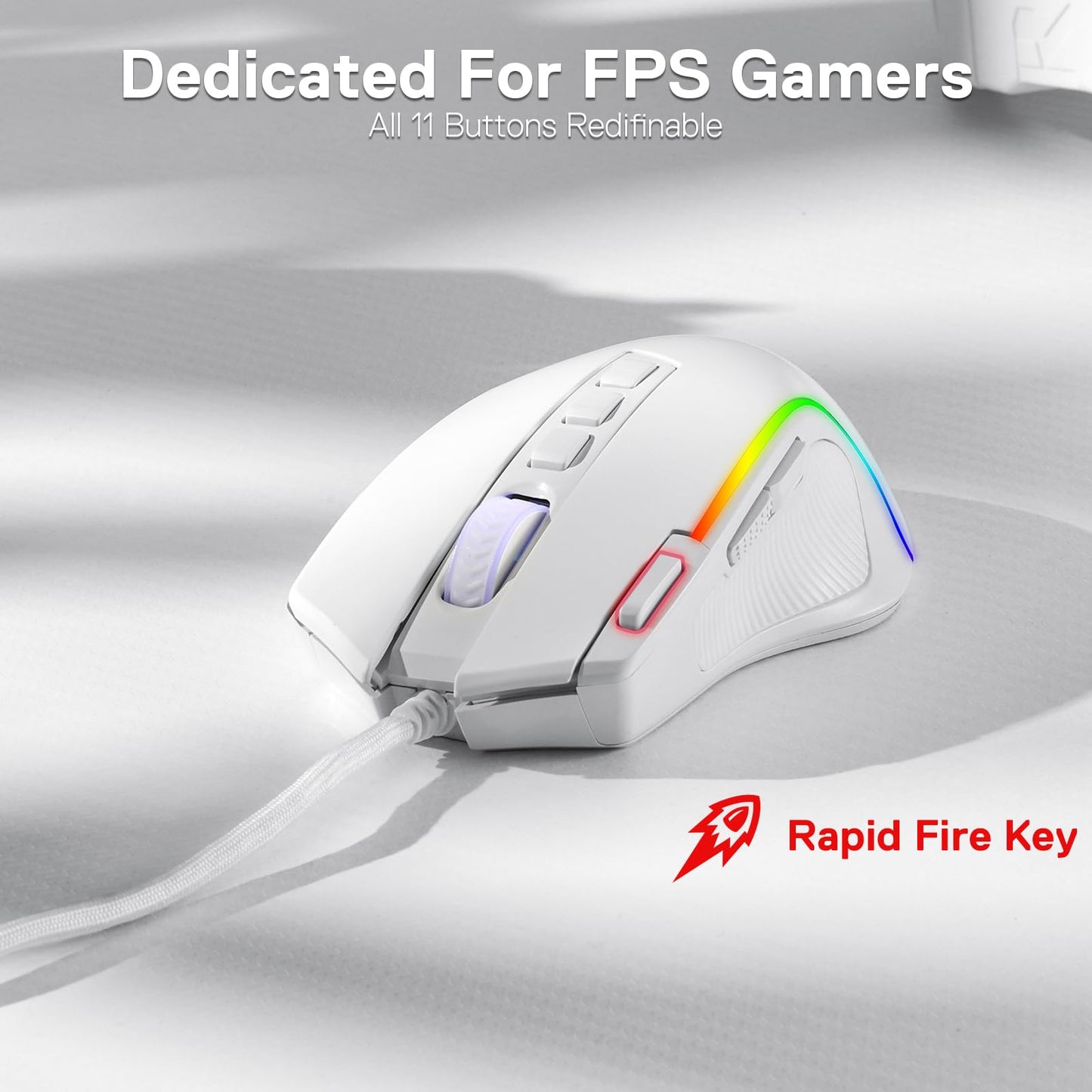 Redragon M612 PRO Swift RGB: 9-Button Gaming Mouse