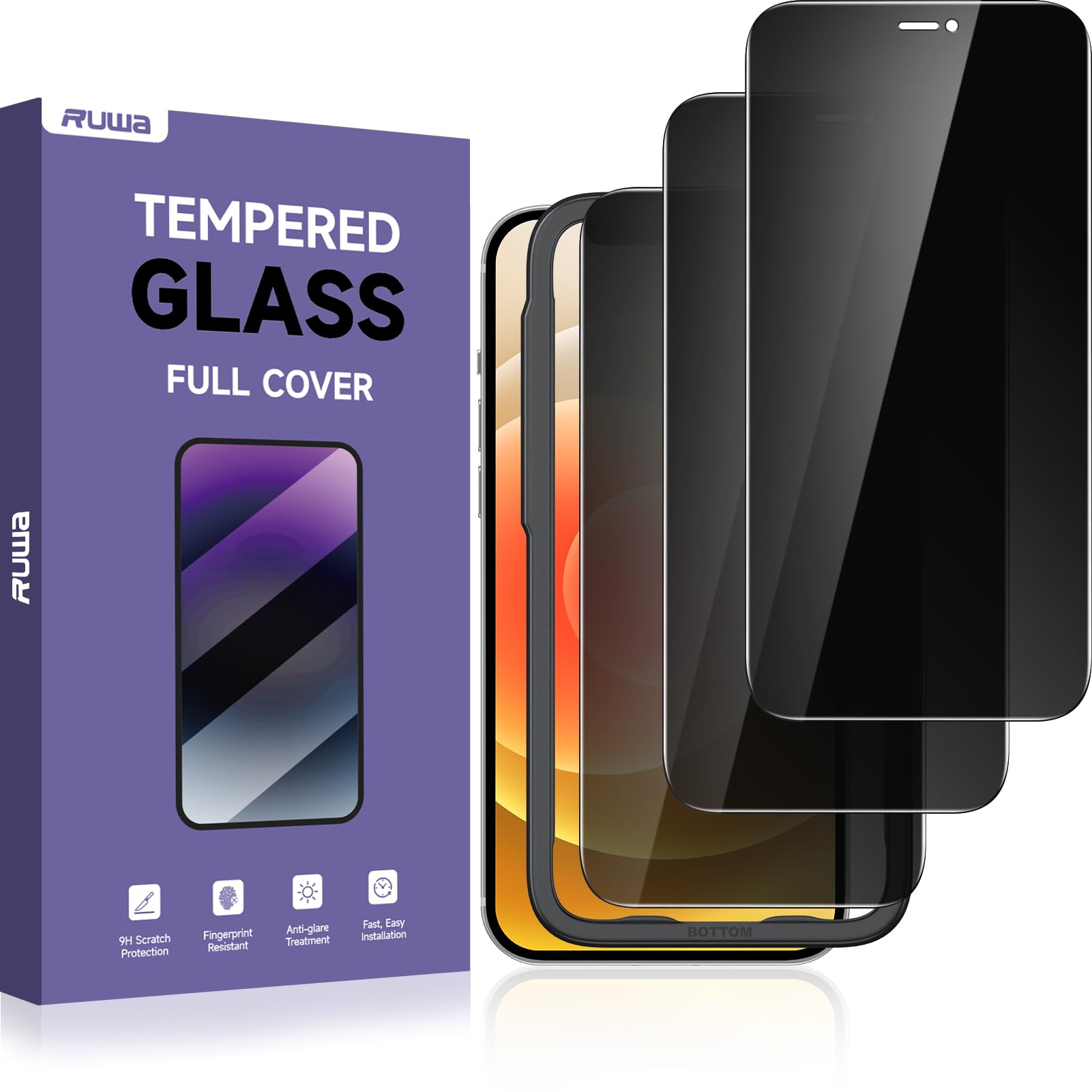 Ruwa Guard: Privacy Screen Protector for iPhone 13/14 - Small Enterprise