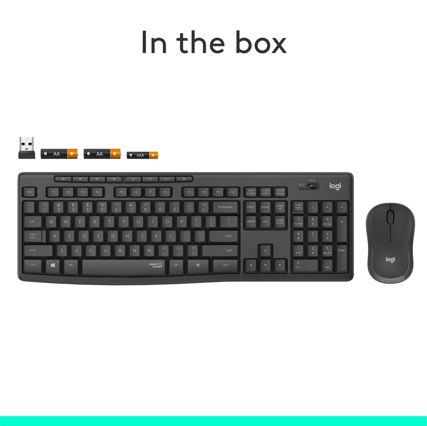 Logitech QuietType MK295 Wireless Combo - Graphite