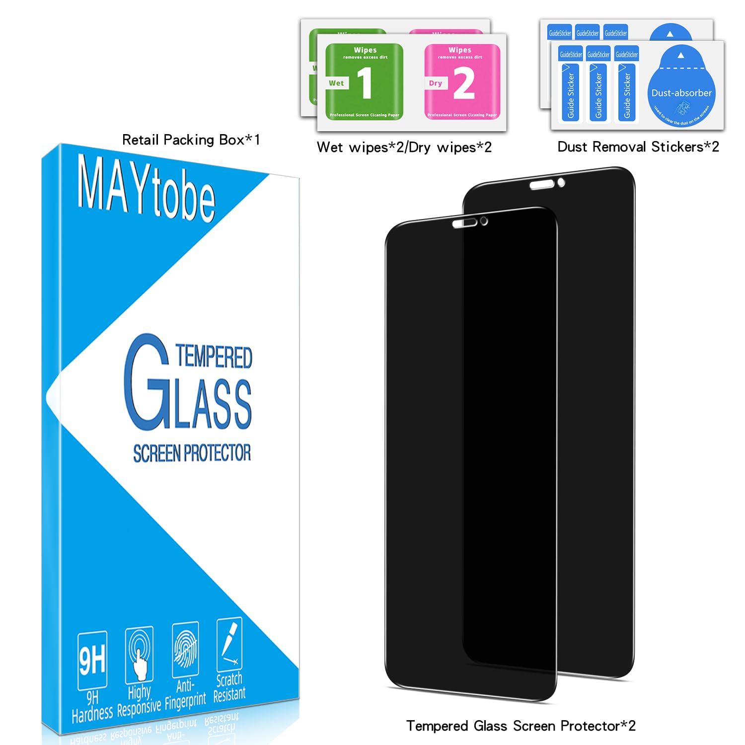 MAYtobe DuoGuard: iPhone Privacy Glass Protectors - Small Enterprise