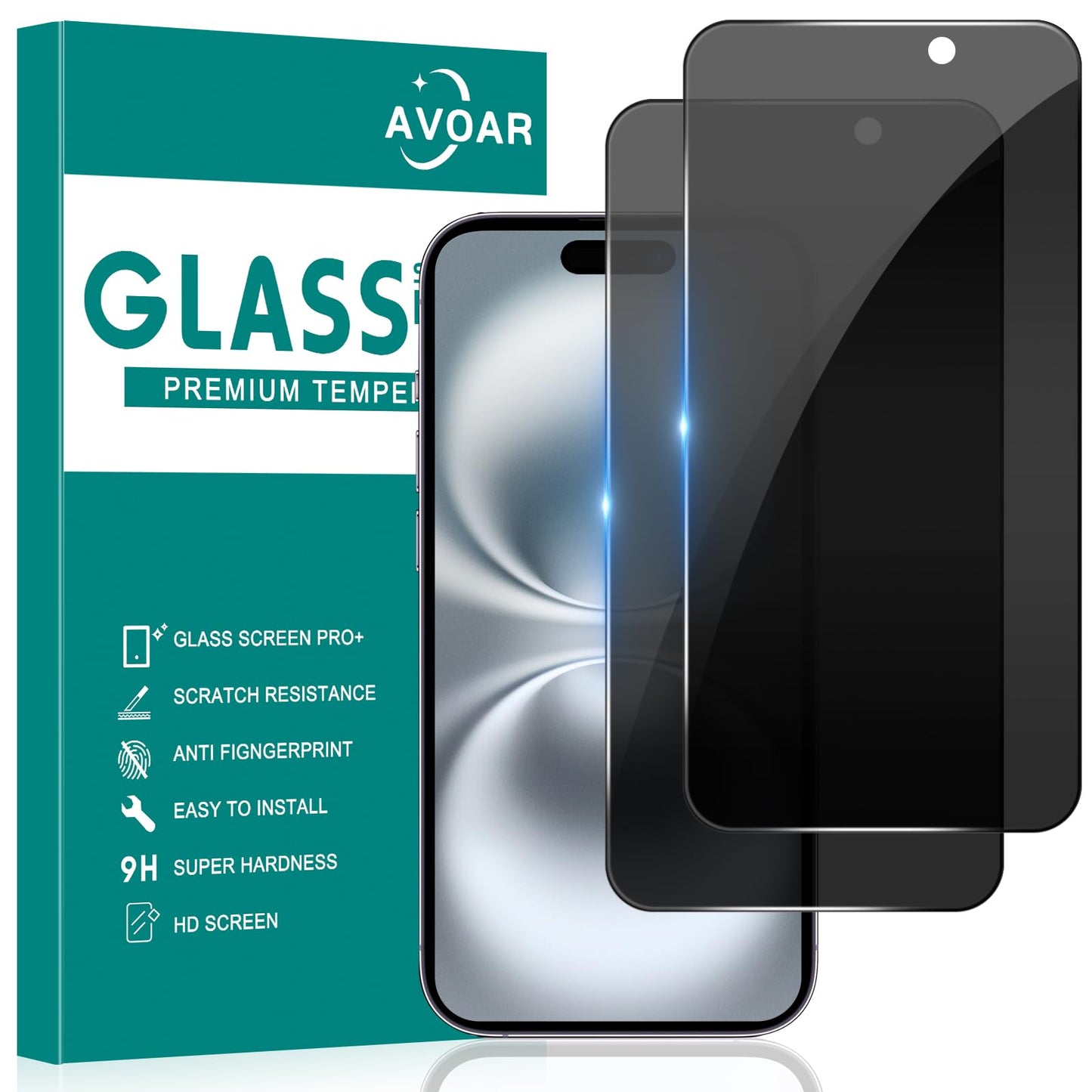 iGuard 2-Pack Privacy Screen Protector for iPhone 14/13 - Small Enterprise