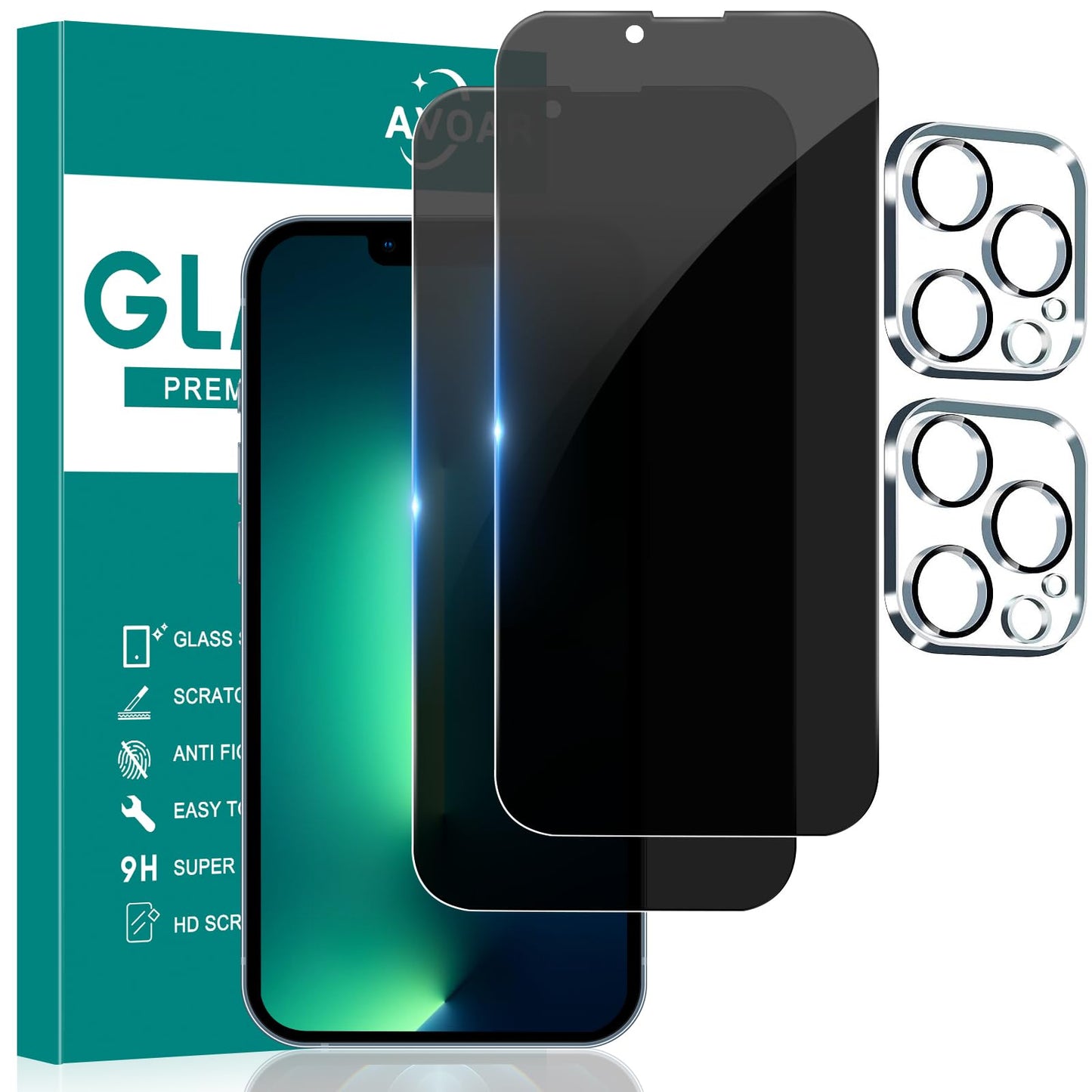 iGuard 2-Pack Privacy Screen Protector for iPhone 14/13 - Small Enterprise