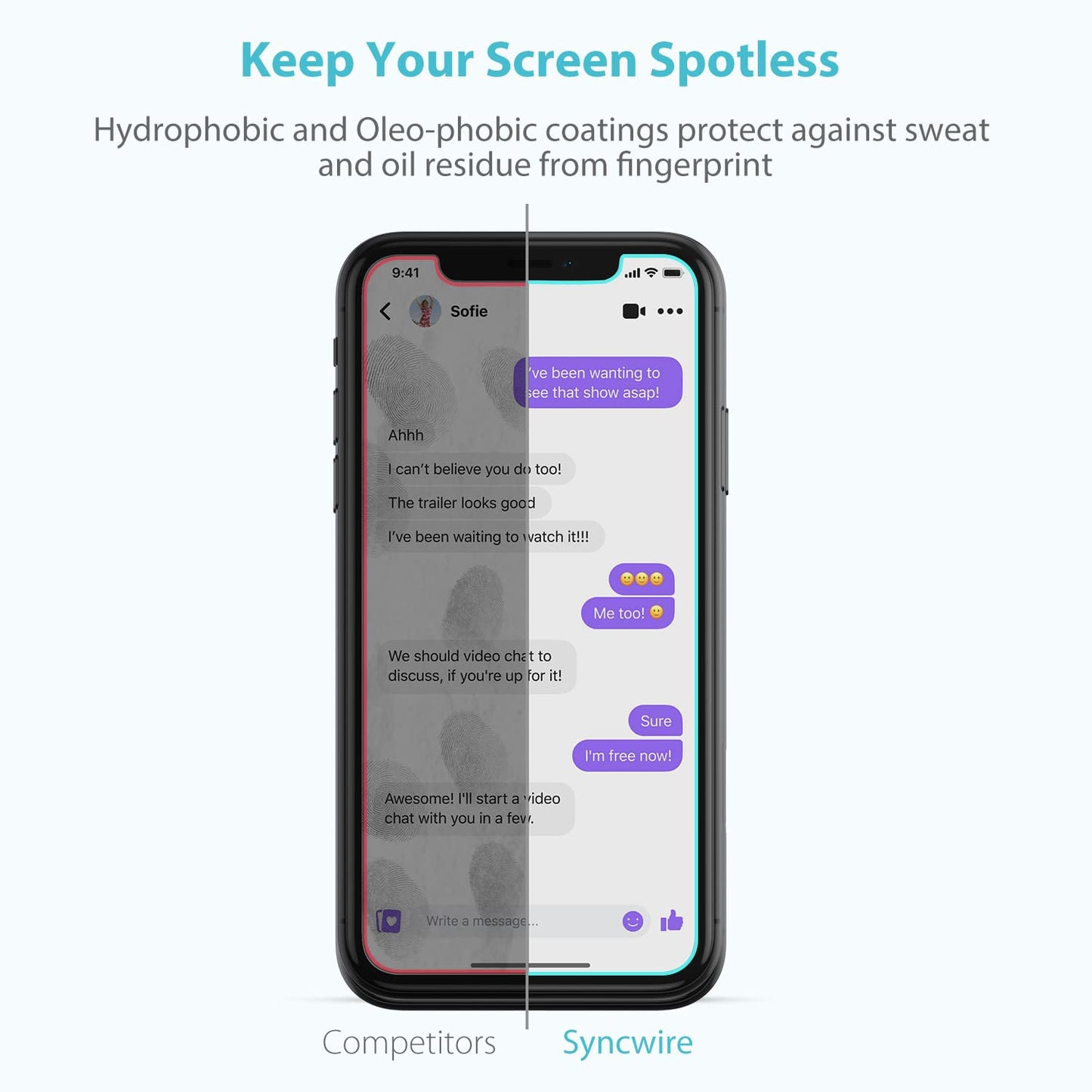 SYNCWIRE 28° Anti-Spy Glass for iPhone 12 Pro Max - Small Enterprise