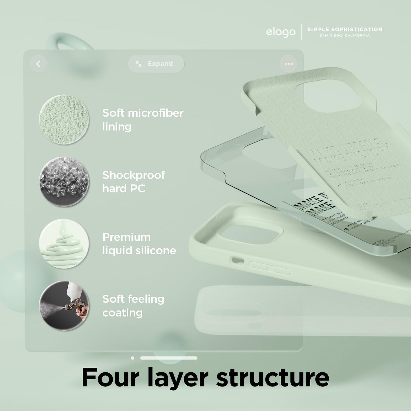 elago iPhone 15 Pro Max LiquidShield - White 6.7\