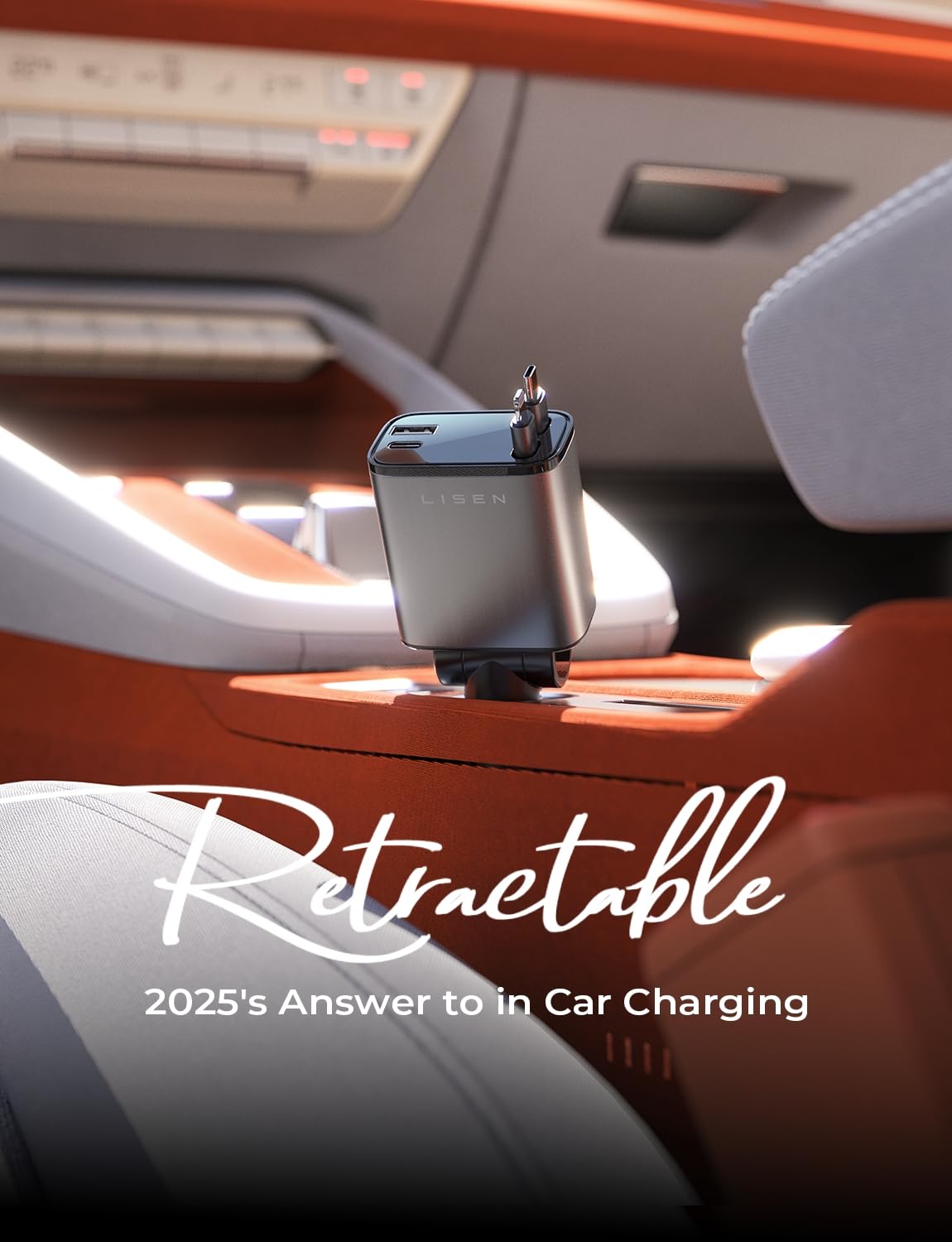 LISEN AutoCharge Pro: 69W Retractable USB C Adapter - Small Enterprise