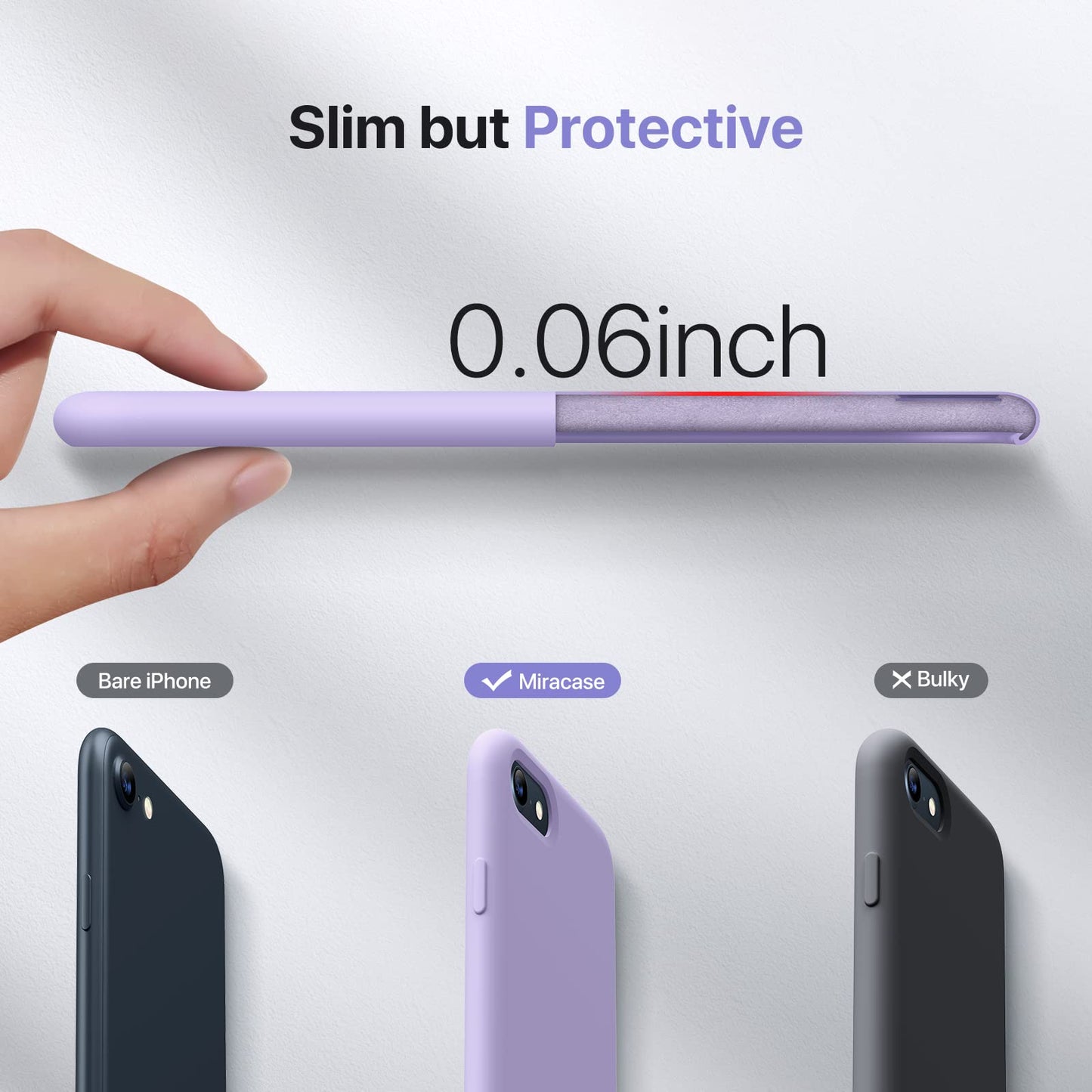 Miracase Capri Blue Slim Shockproof iPhone Case