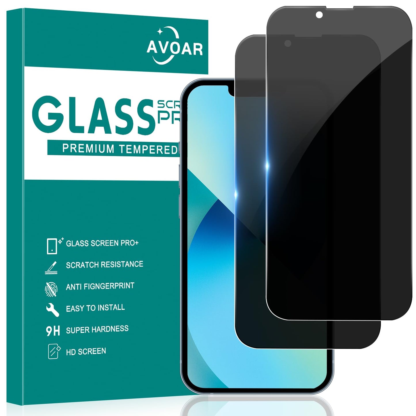 iGuard 2-Pack Privacy Screen Protector for iPhone 14/13 - Small Enterprise