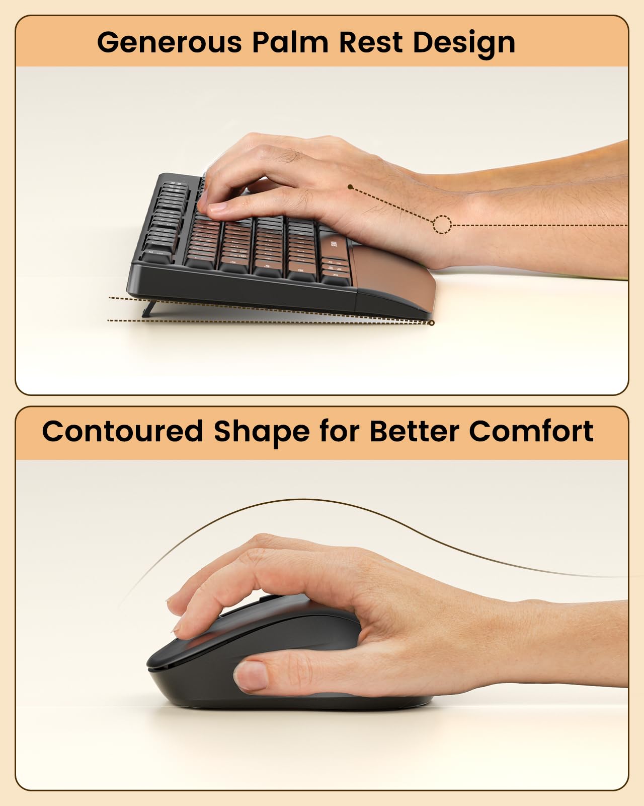 Seenda SyncPro: Ergonomic Bluetooth Keyboard & Mouse