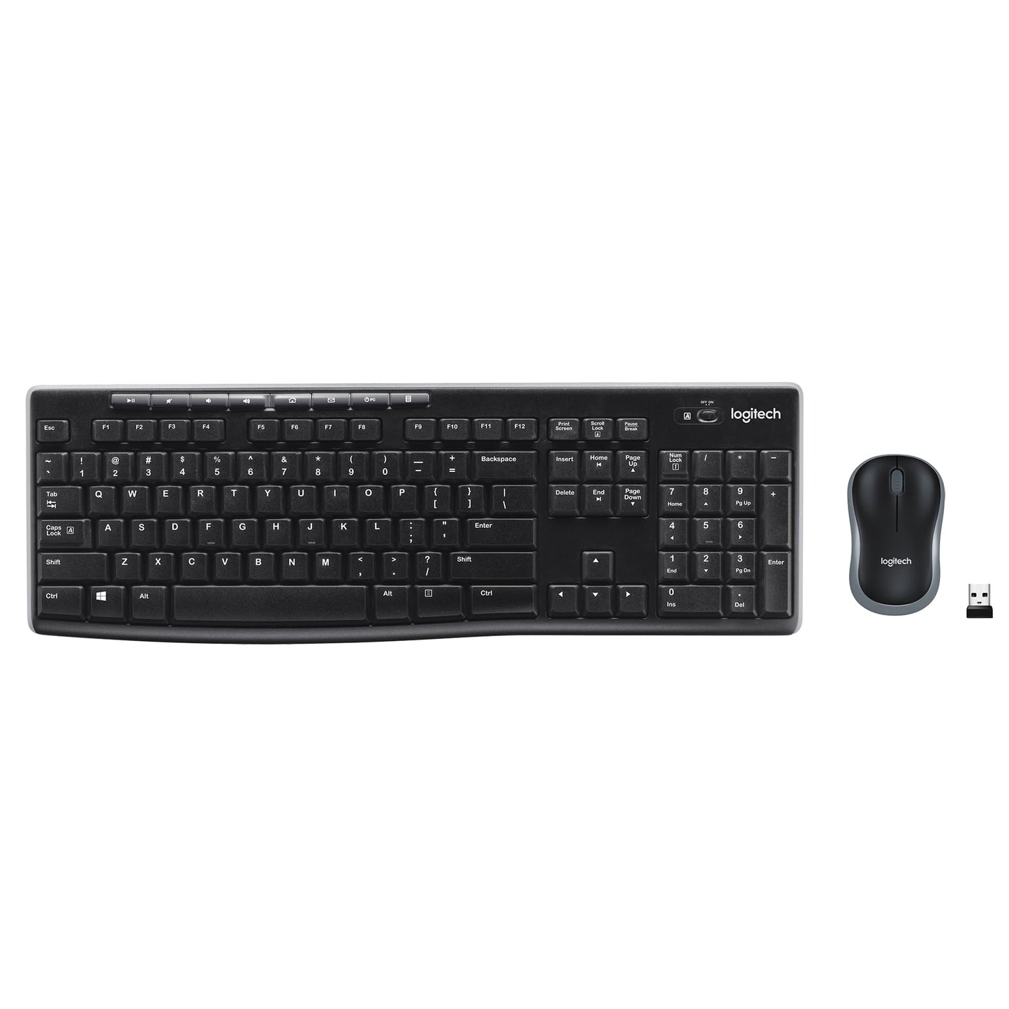 Logitech MK270 Wireless Keyboard-Mouse Duo - Black