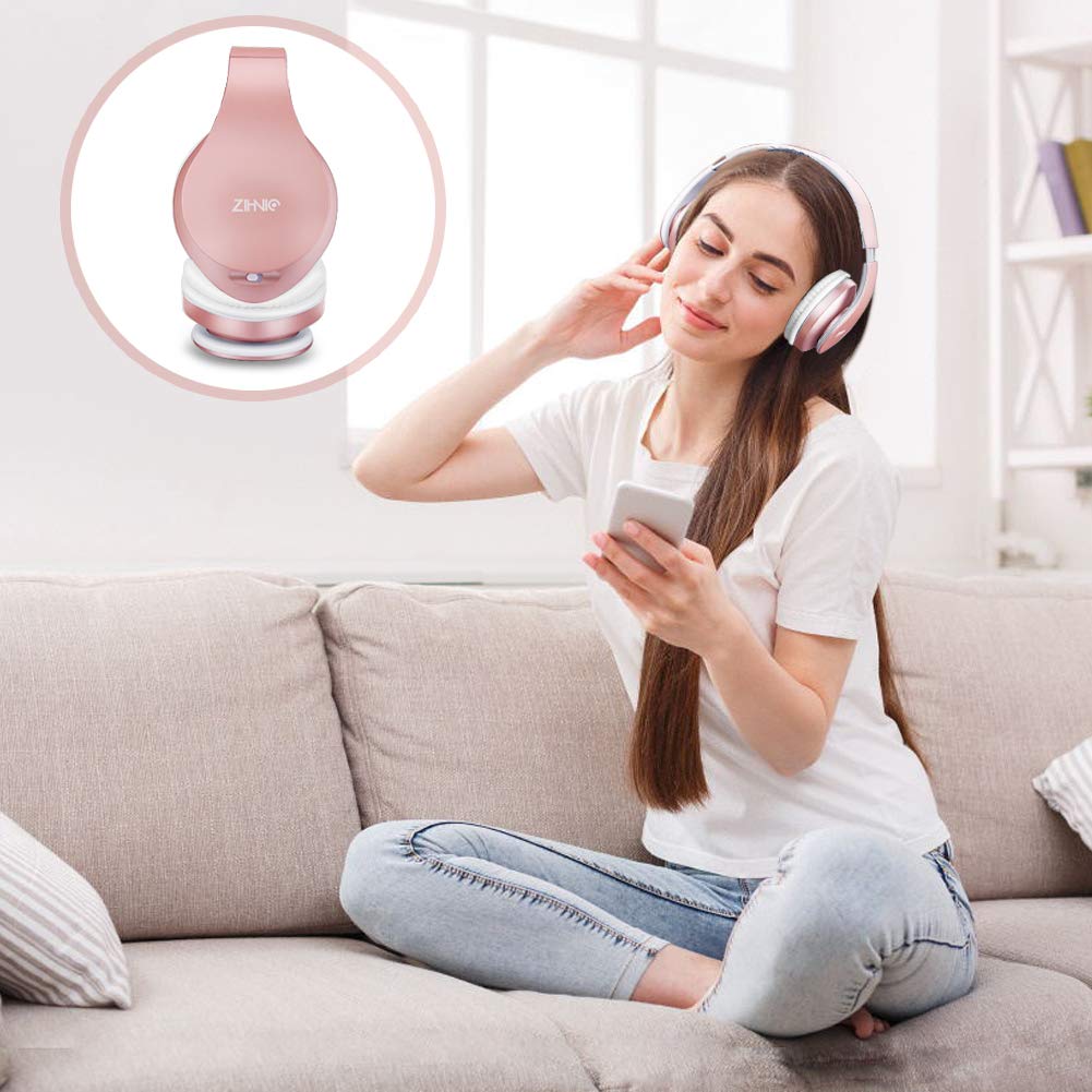 ZIHNIC RoseGold Bluetooth Over-Ear Headphones - Small Enterprise