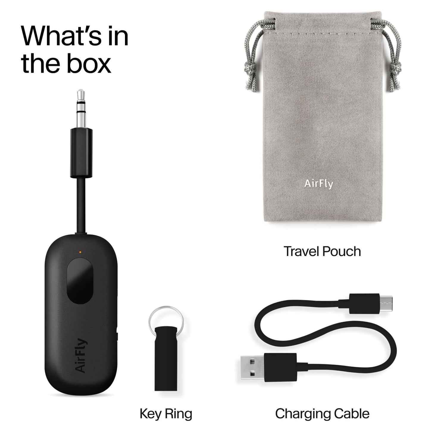 Twelve South AirFly SE | Bluetooth Wireless Audio Transmitter Adapter for AirPods/Headphones, 20+ Hr Battery, Works with 3.5mm aux Jacks on Airplanes, TVs, Gym Equipment, and Travel - Small Enterprise