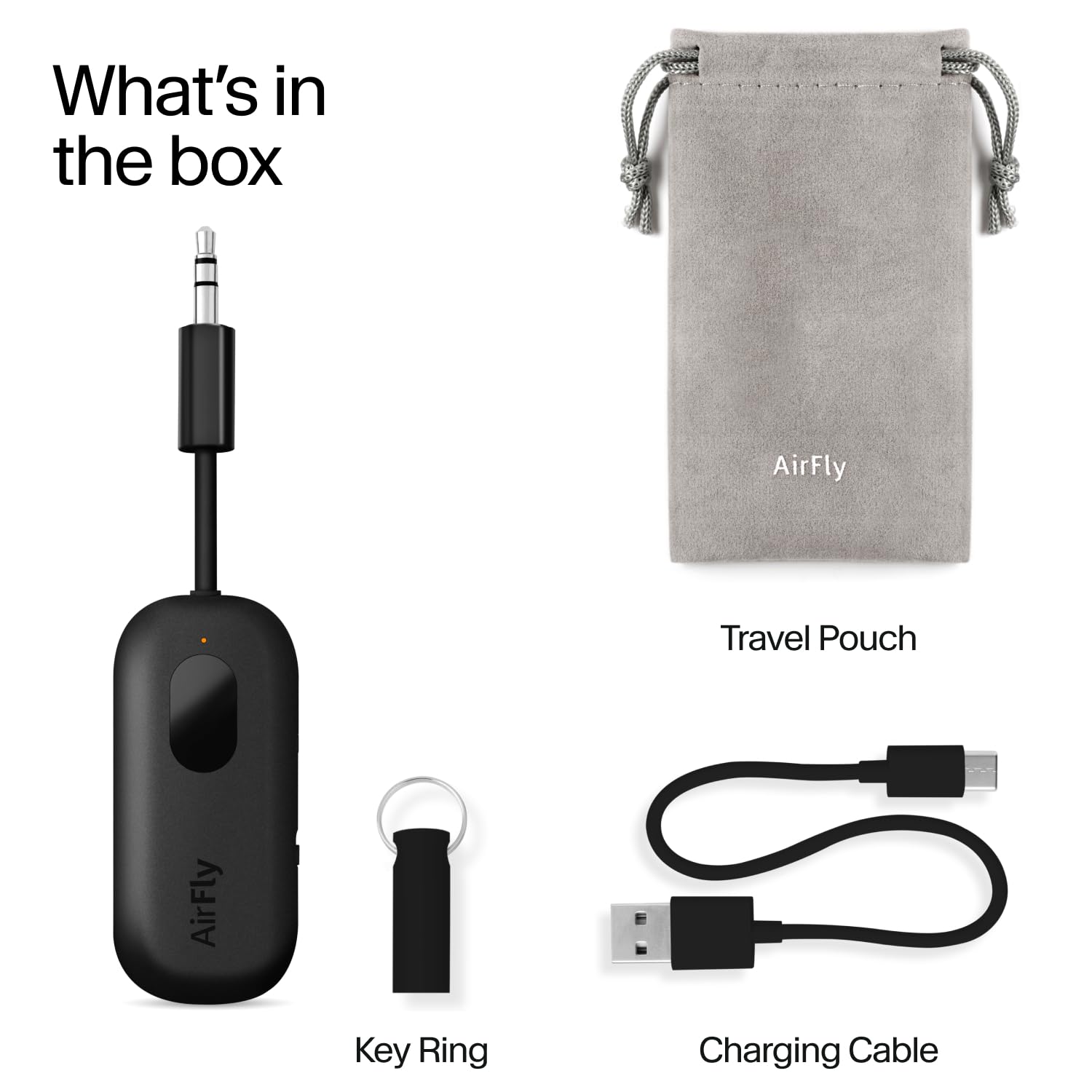 Twelve South AirFly SE | Bluetooth Wireless Audio Transmitter Adapter for AirPods/Headphones, 20+ Hr Battery, Works with 3.5mm aux Jacks on Airplanes, TVs, Gym Equipment, and Travel - Small Enterprise