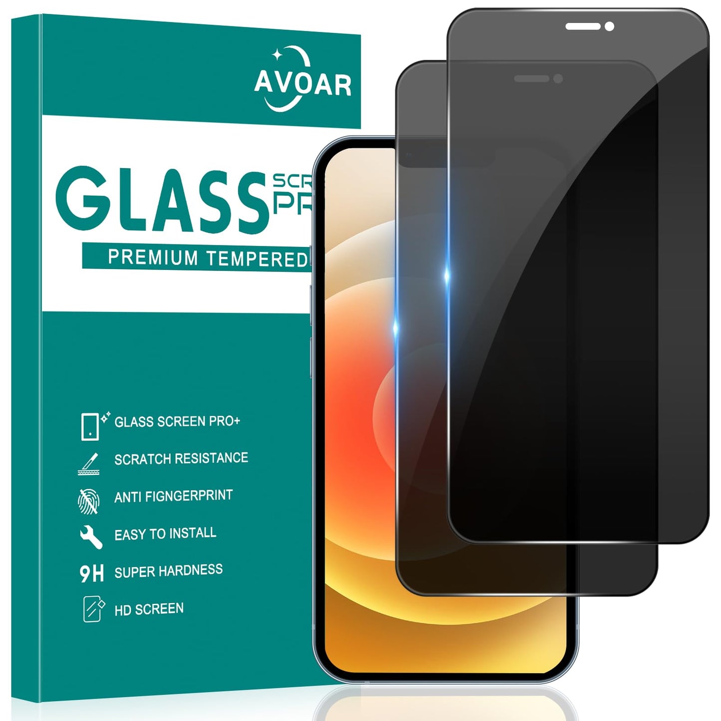 iGuard 2-Pack Privacy Screen Protector for iPhone 14/13 - Small Enterprise