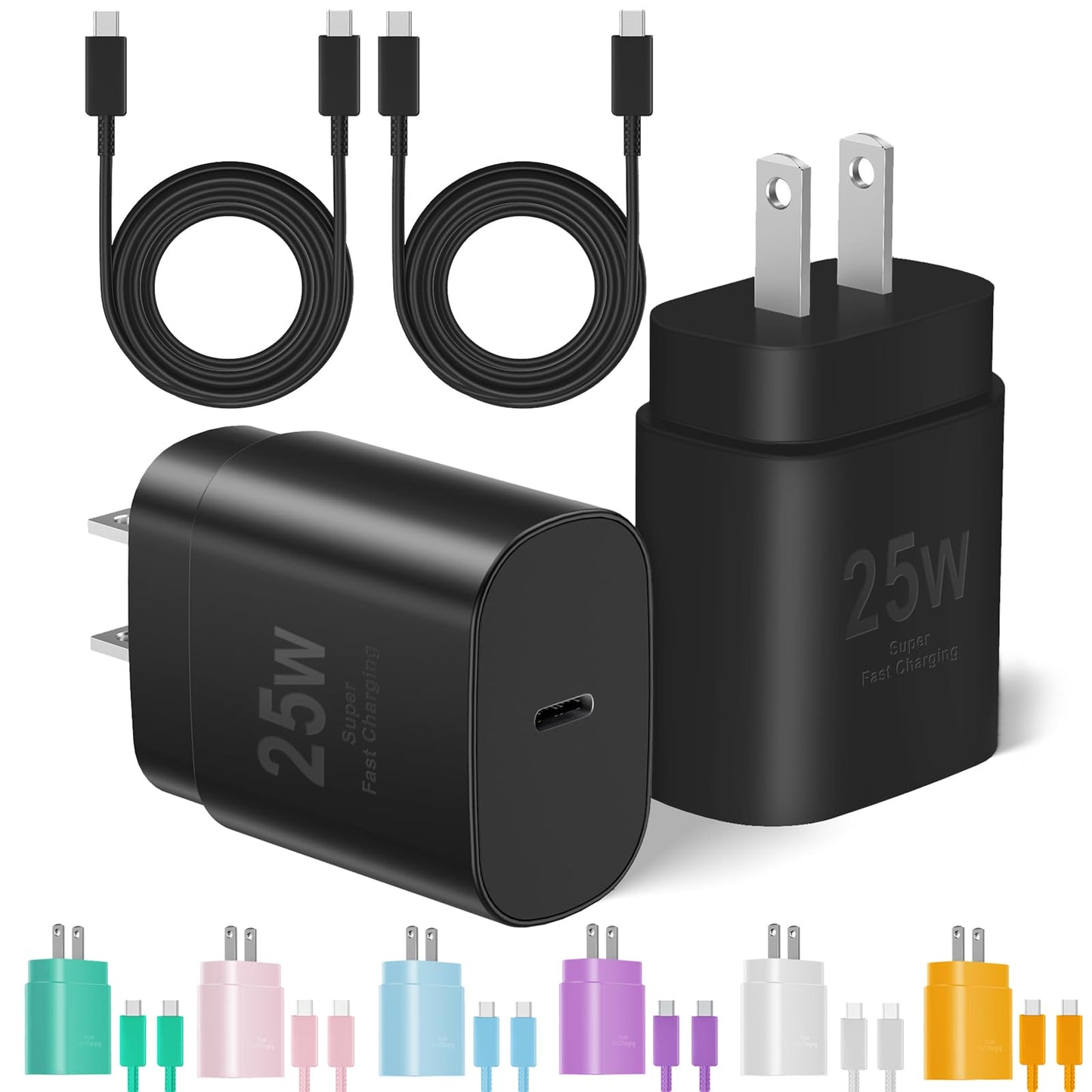 SwiftCharge Duo: 25W Type C Fast Charger Set - Small Enterprise