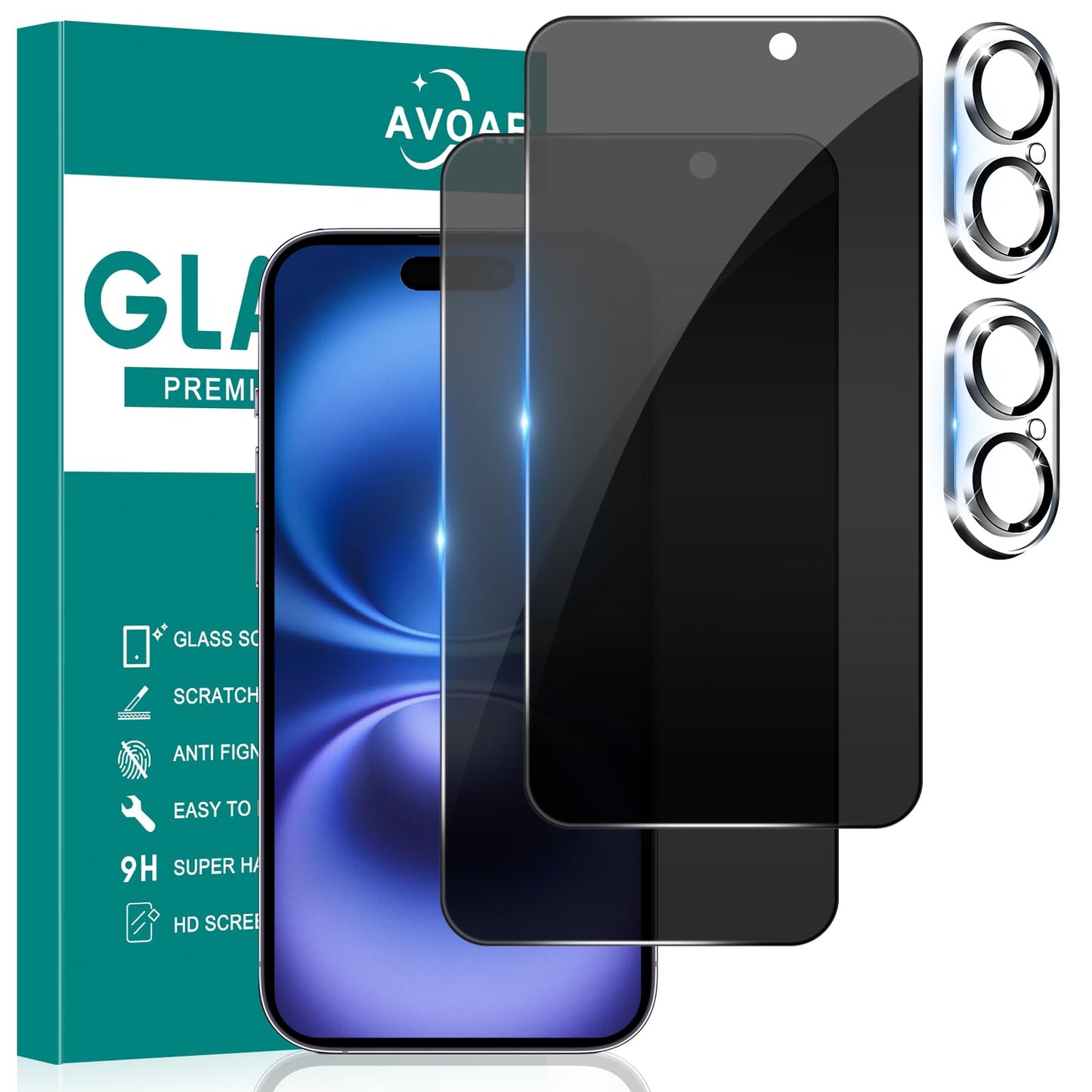 iGuard 2-Pack Privacy Screen Protector for iPhone 14/13 - Small Enterprise