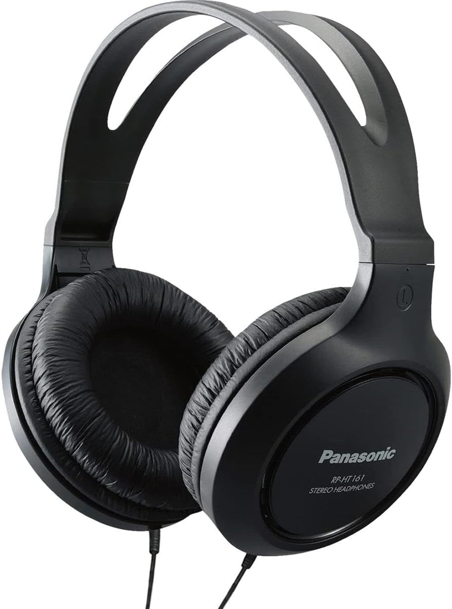 Panasonic RP-HT161-K: Lightweight Bass-Enhanced Headphones - Small Enterprise