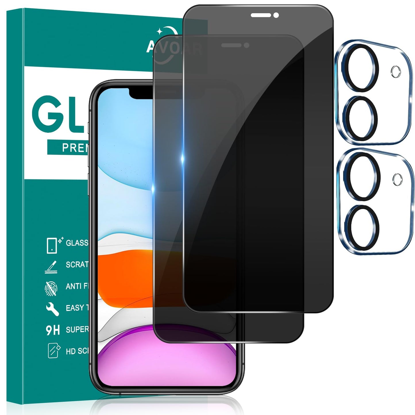 iGuard 2-Pack Privacy Screen Protector for iPhone 14/13 - Small Enterprise