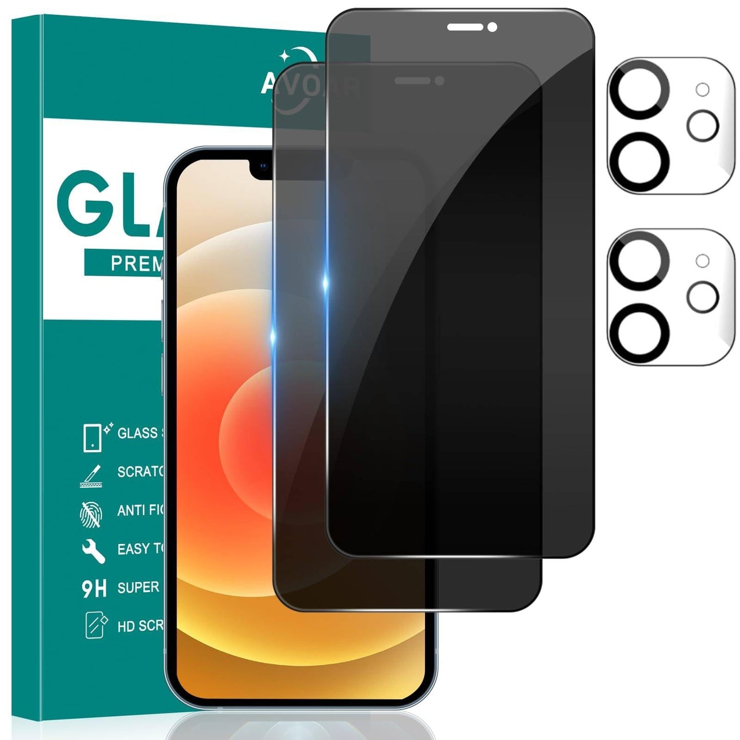 iGuard 2-Pack Privacy Screen Protector for iPhone 14/13 - Small Enterprise