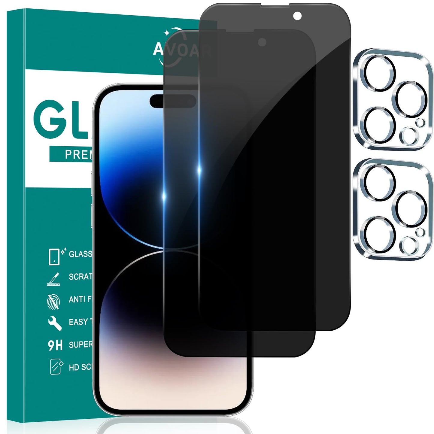 iGuard 2-Pack Privacy Screen Protector for iPhone 14/13 - Small Enterprise