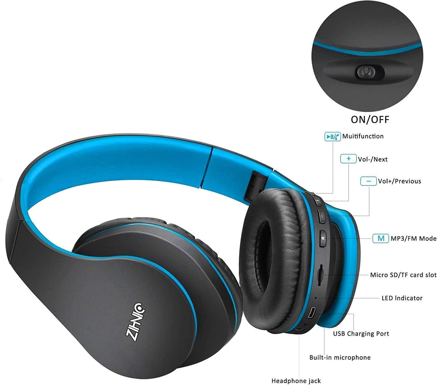 ZIHNIC RoseGold Bluetooth Over-Ear Headphones - Small Enterprise