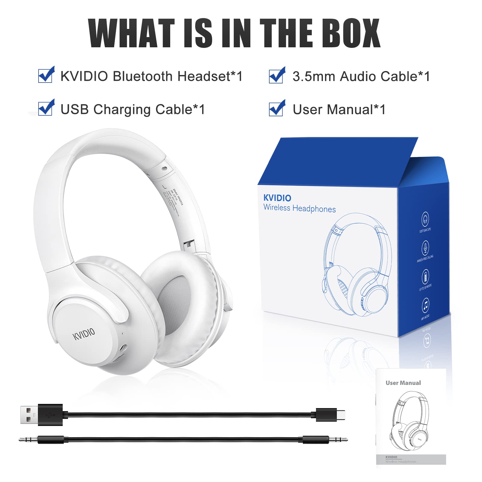 KVIDIO ProBass 65H Wireless Headphones - Travel Ready! - Small Enterprise