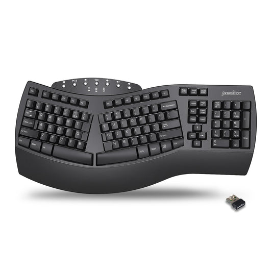 PeriSplit Ergonomic Keyboard with Wrist Rest - Black