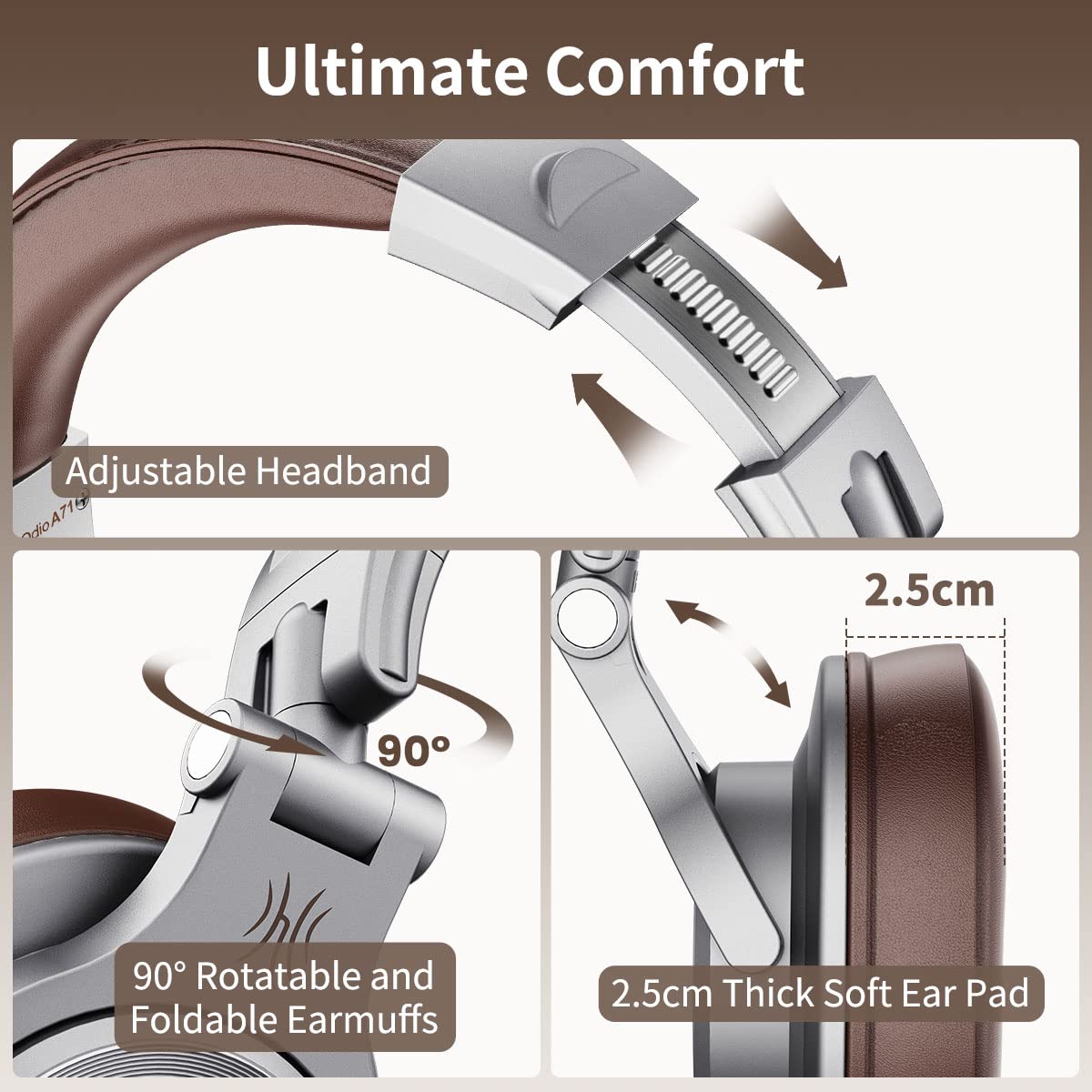 OneOdio A71 Studio Pro - Wired Foldable DJ Headset