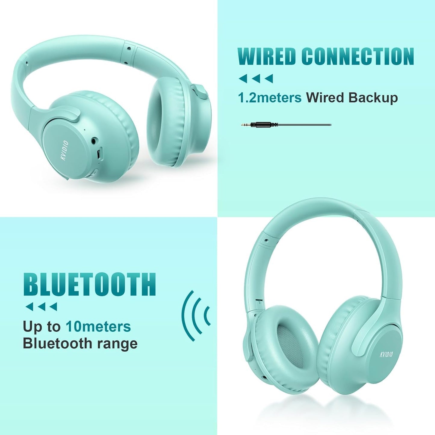 KVIDIO ProBass 65H Wireless Headphones - Travel Ready! - Small Enterprise