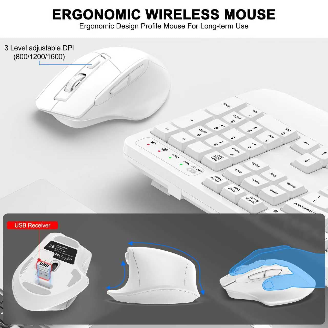 ErgoWave Duo: Wireless Keyboard & Mouse Set