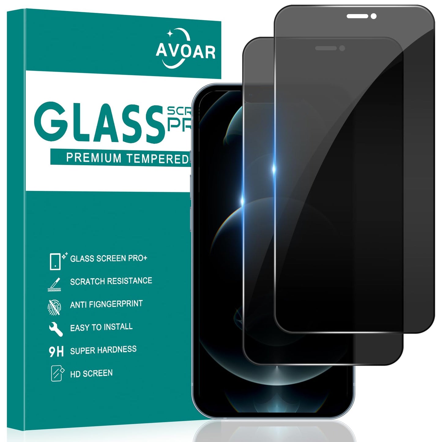 iGuard 2-Pack Privacy Screen Protector for iPhone 14/13 - Small Enterprise
