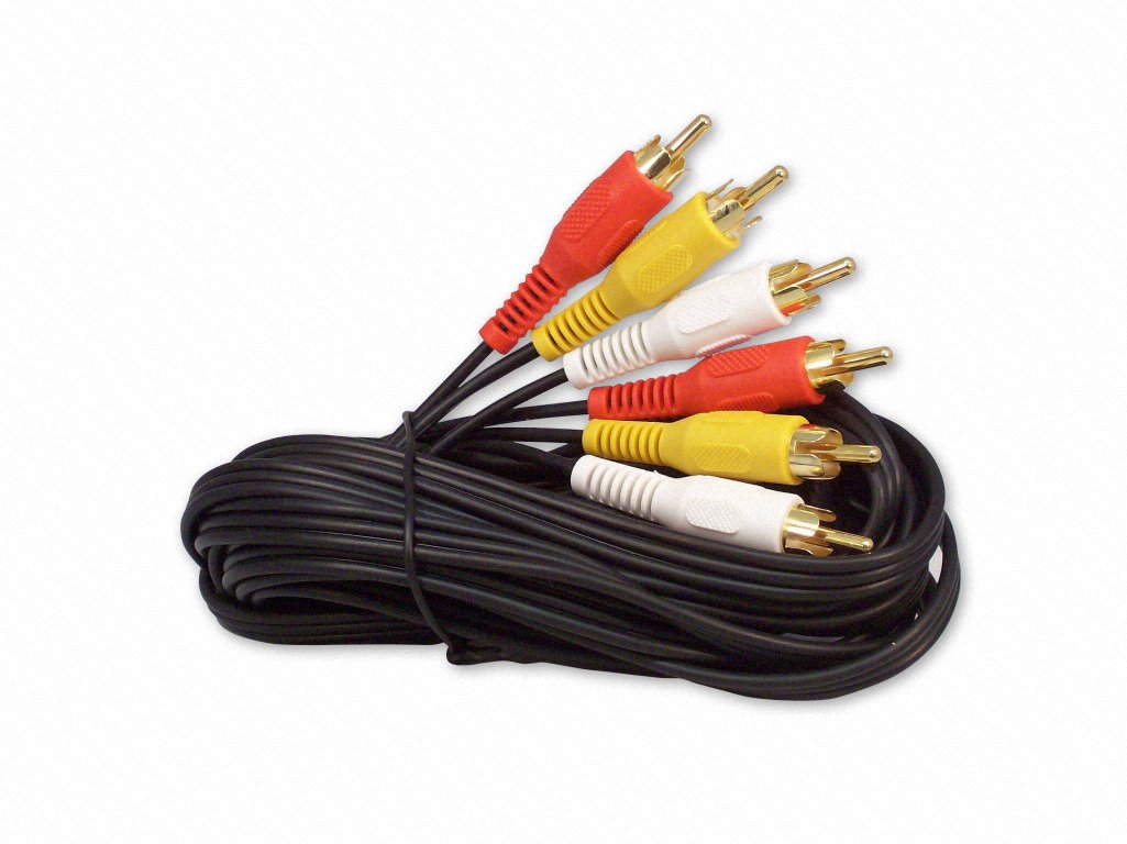 50ft Triple RCA A/V Cable - Male to Male