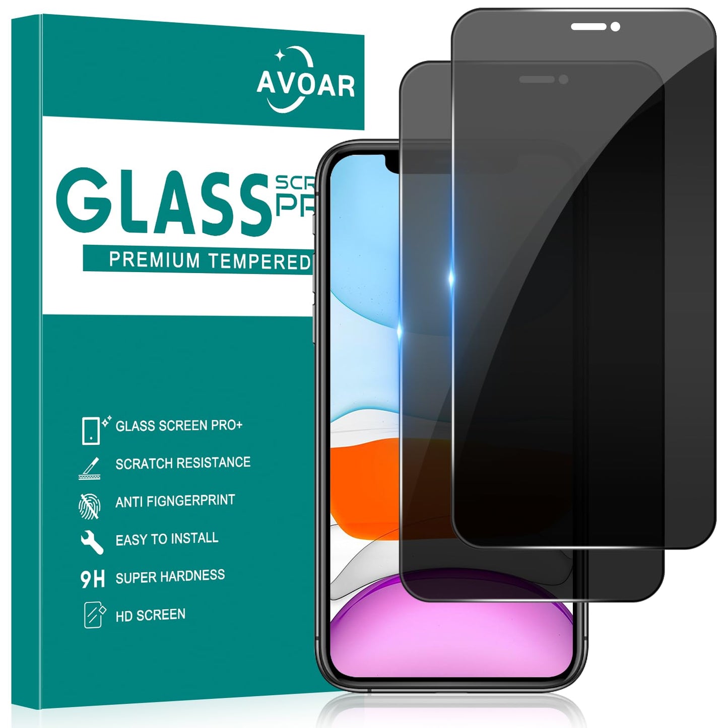 iGuard 2-Pack Privacy Screen Protector for iPhone 14/13 - Small Enterprise