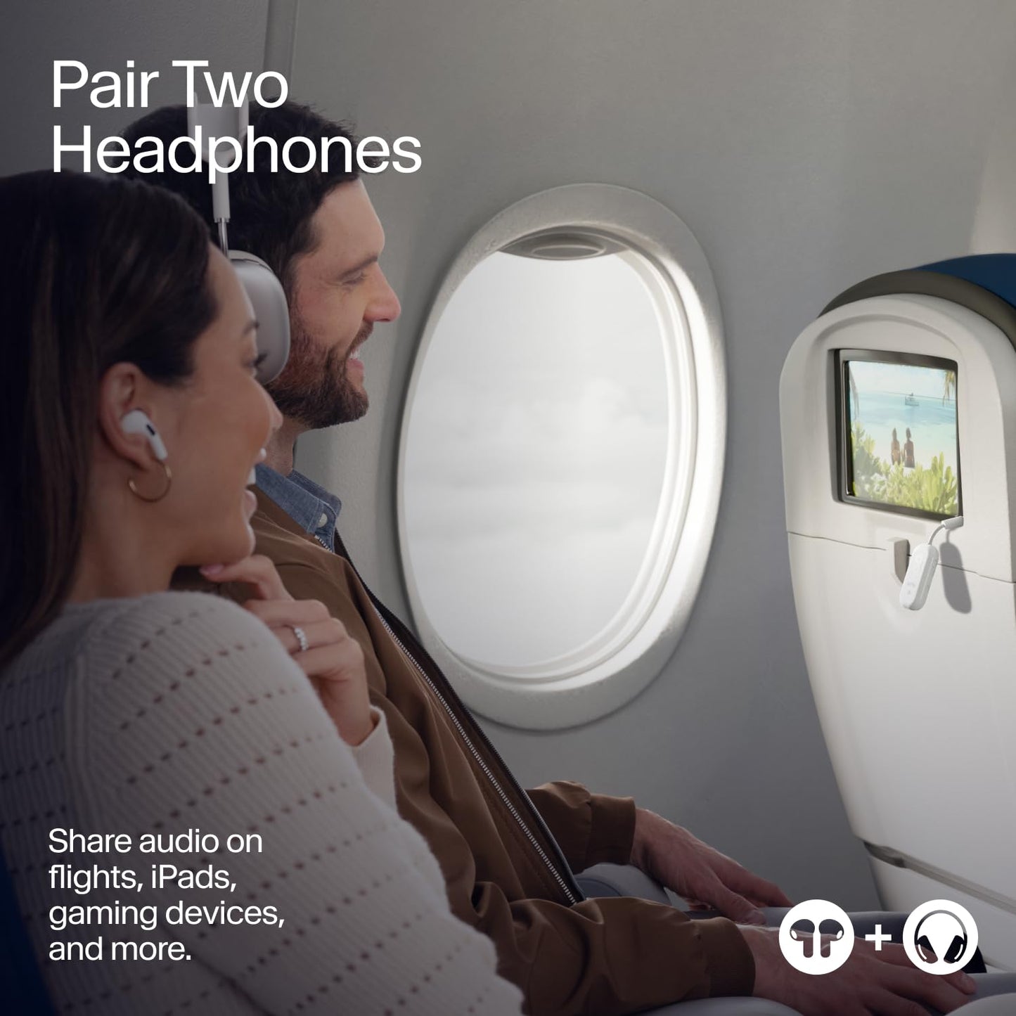 Twelve South AirFly SE | Bluetooth Wireless Audio Transmitter Adapter for AirPods/Headphones, 20+ Hr Battery, Works with 3.5mm aux Jacks on Airplanes, TVs, Gym Equipment, and Travel - Small Enterprise