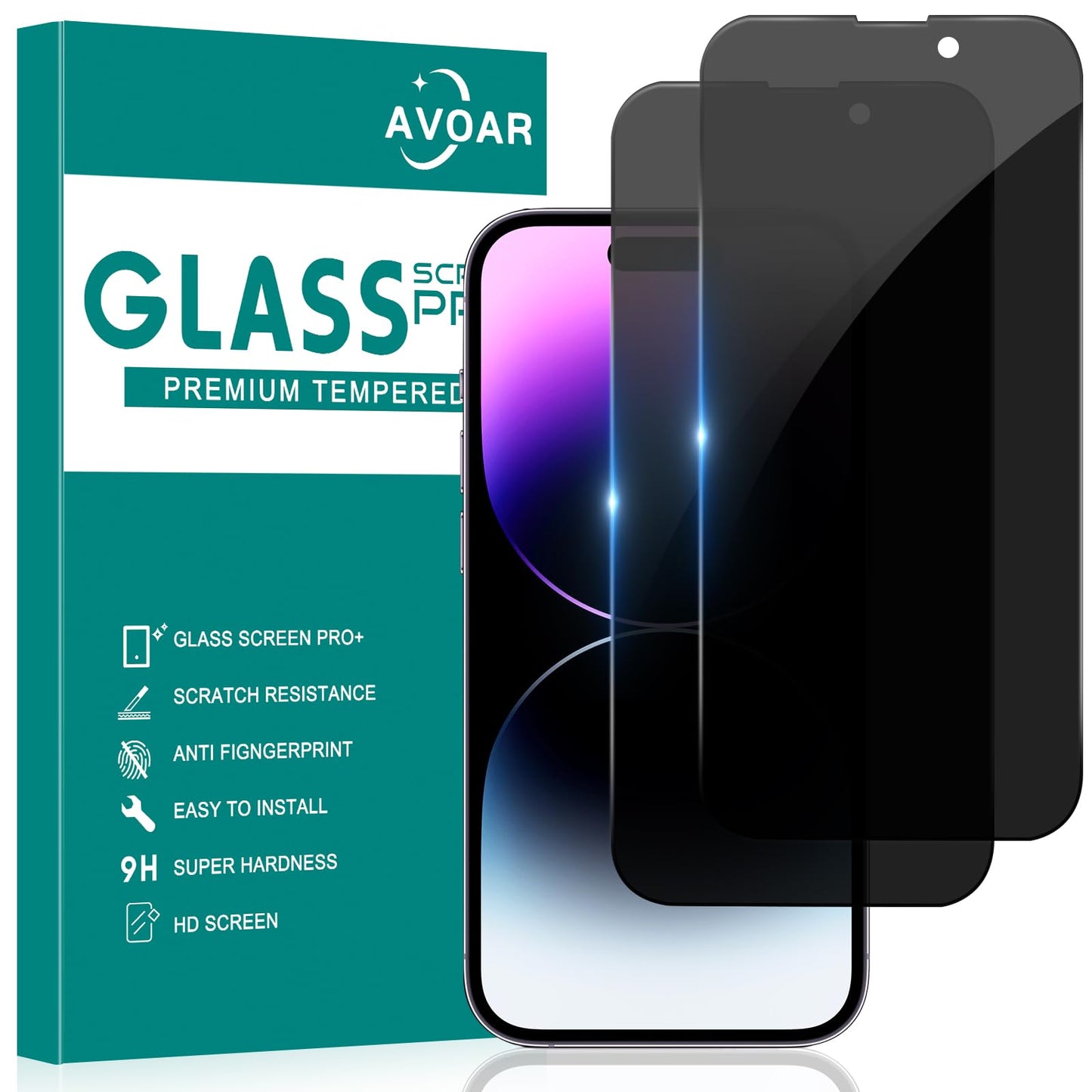 iGuard 2-Pack Privacy Screen Protector for iPhone 14/13 - Small Enterprise