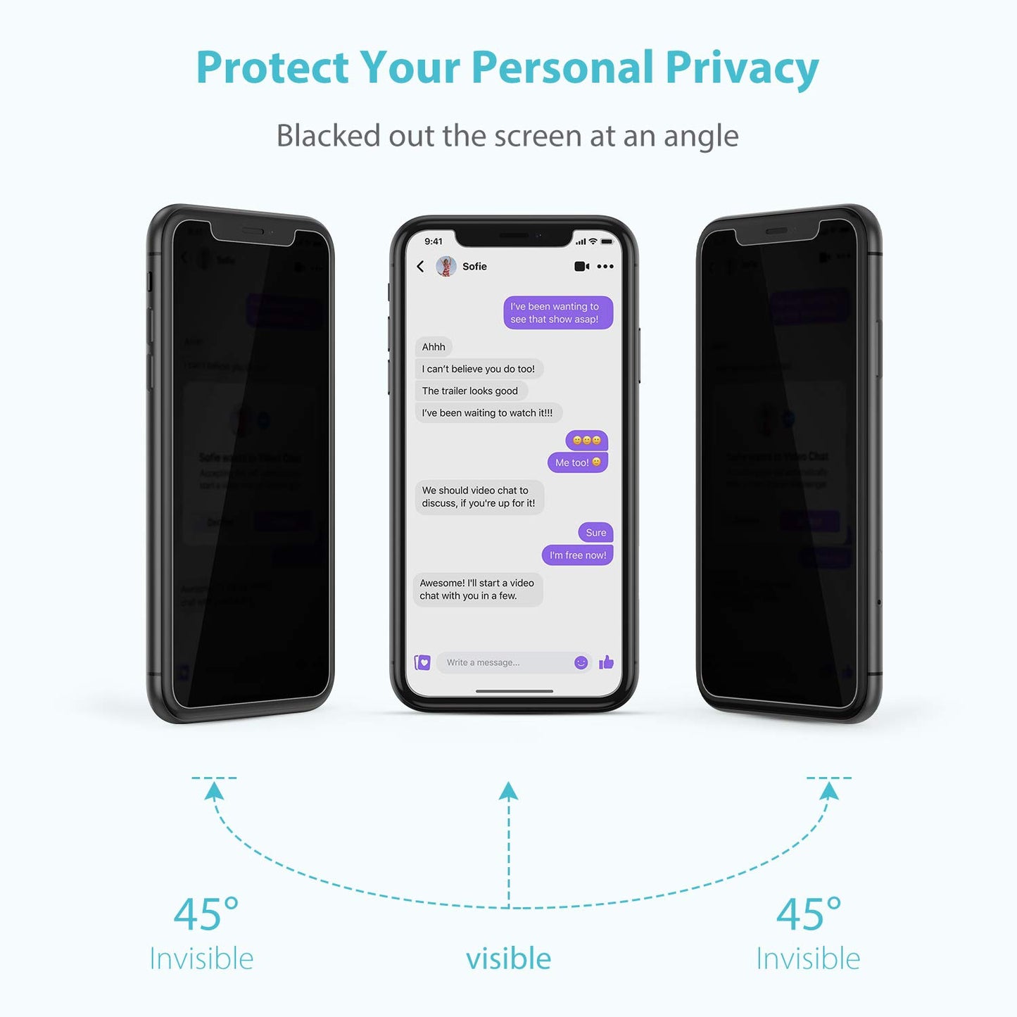 SYNCWIRE 28° Anti-Spy Glass for iPhone 12 Pro Max - Small Enterprise