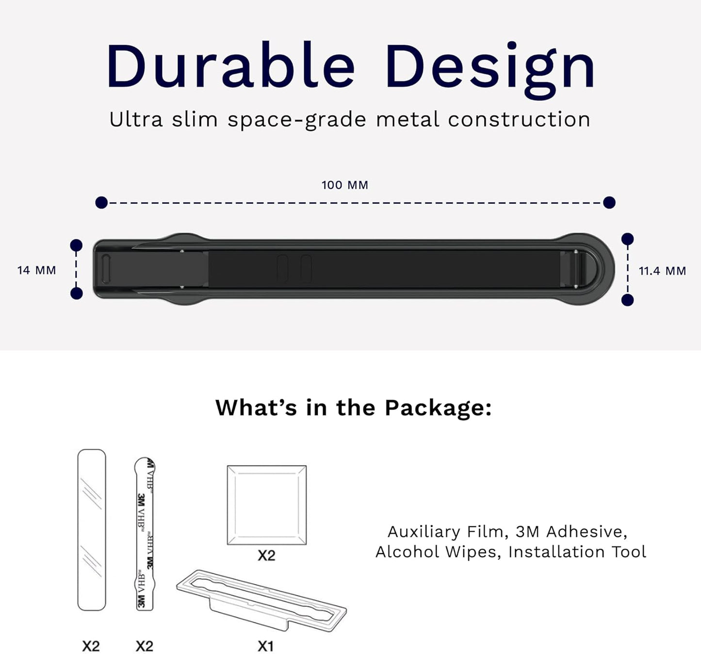Ultra-Thin Phone Grip, Non-Slip Finger Strap , Adjustable Angle Strap Holder for Hand, Phone Case Accessory Gift for Iphone and Android