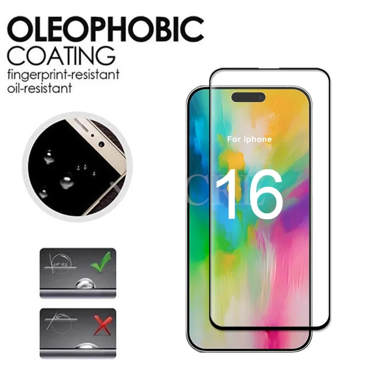 4 Pcs for Apple Iphone 16 Pro Max Glass Tempered Glass HD Flim Screen Protector Film for Iphone 16 15 14 13 12 11 Pro Max Glass