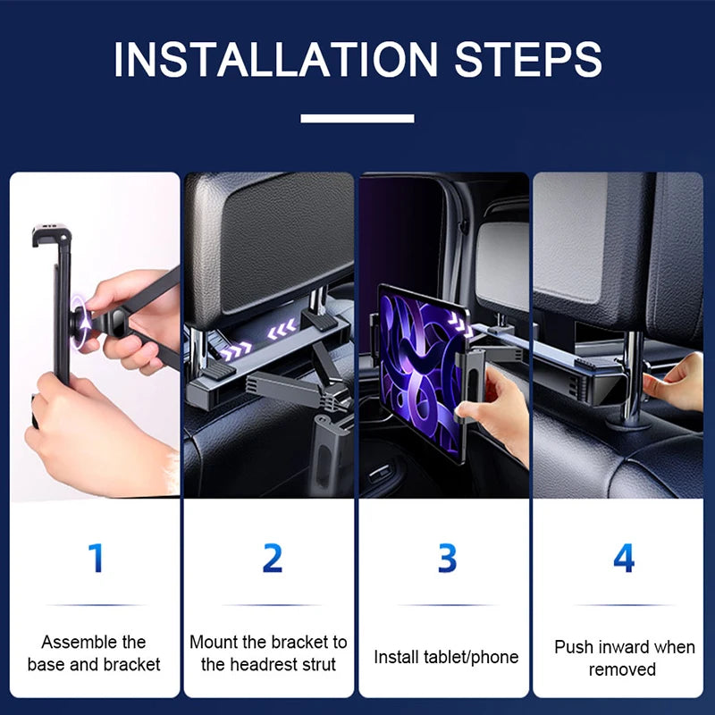 Car Mounts Holder Interior Seat Back Ipad Holder Phone Support for 4-12.9Inch Car Bracket Auto Cellphone Stand Accessor