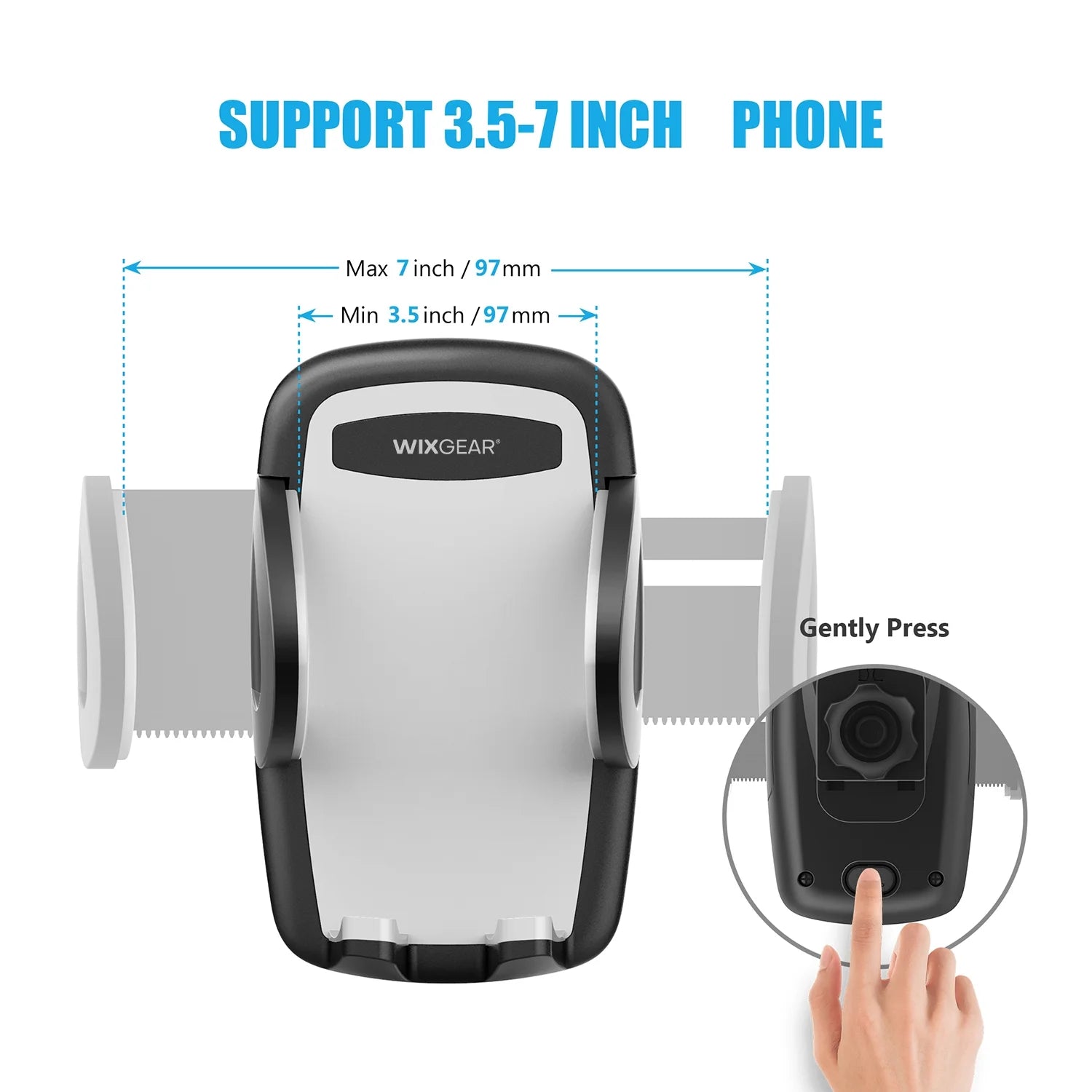 3-In-1 Universal Car Phone Mount, Phone Holder for Car, Cell Phone Car Mount Air Vent Holder