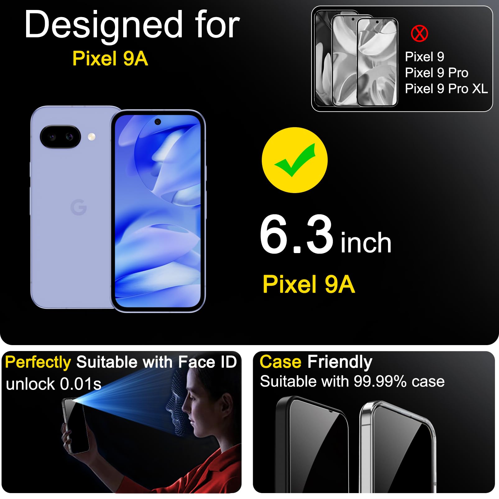Ferilinso Privacy Screen Protector for iPhone - Small Enterprise