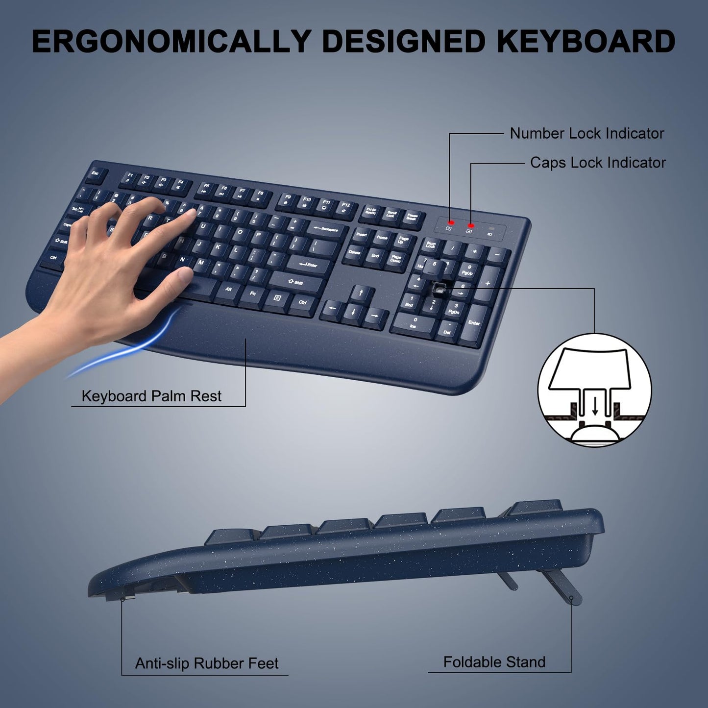 ErgoWave Duo: Wireless Keyboard & Mouse Set
