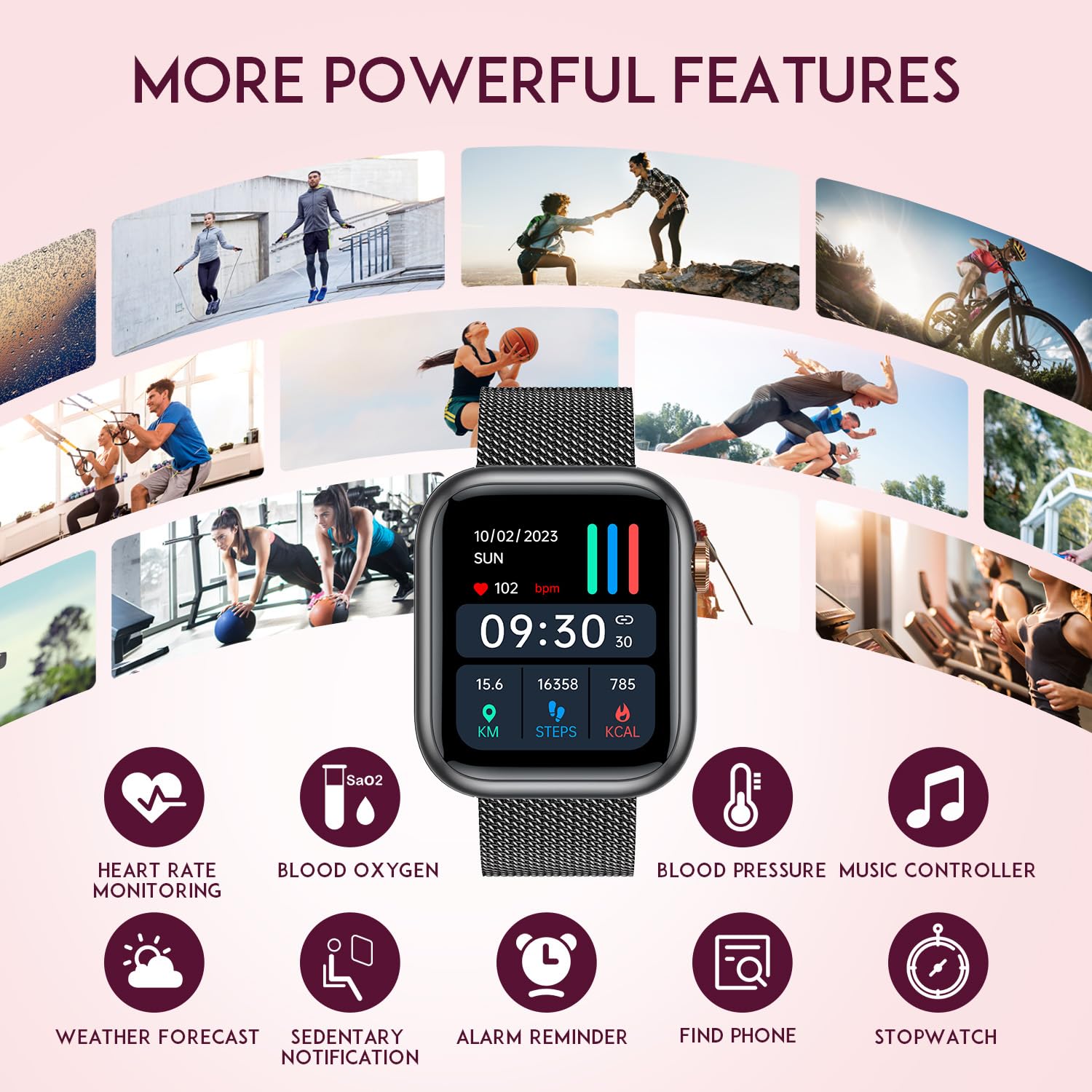 GoldFit Smartwatch: Women's Fitness Tracker & Caller - Small Enterprise