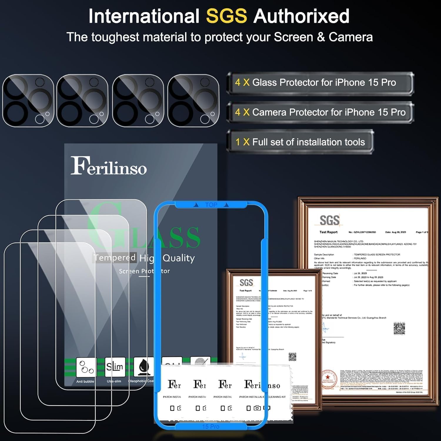 Ferilinso Privacy Screen Protector for iPhone - Small Enterprise