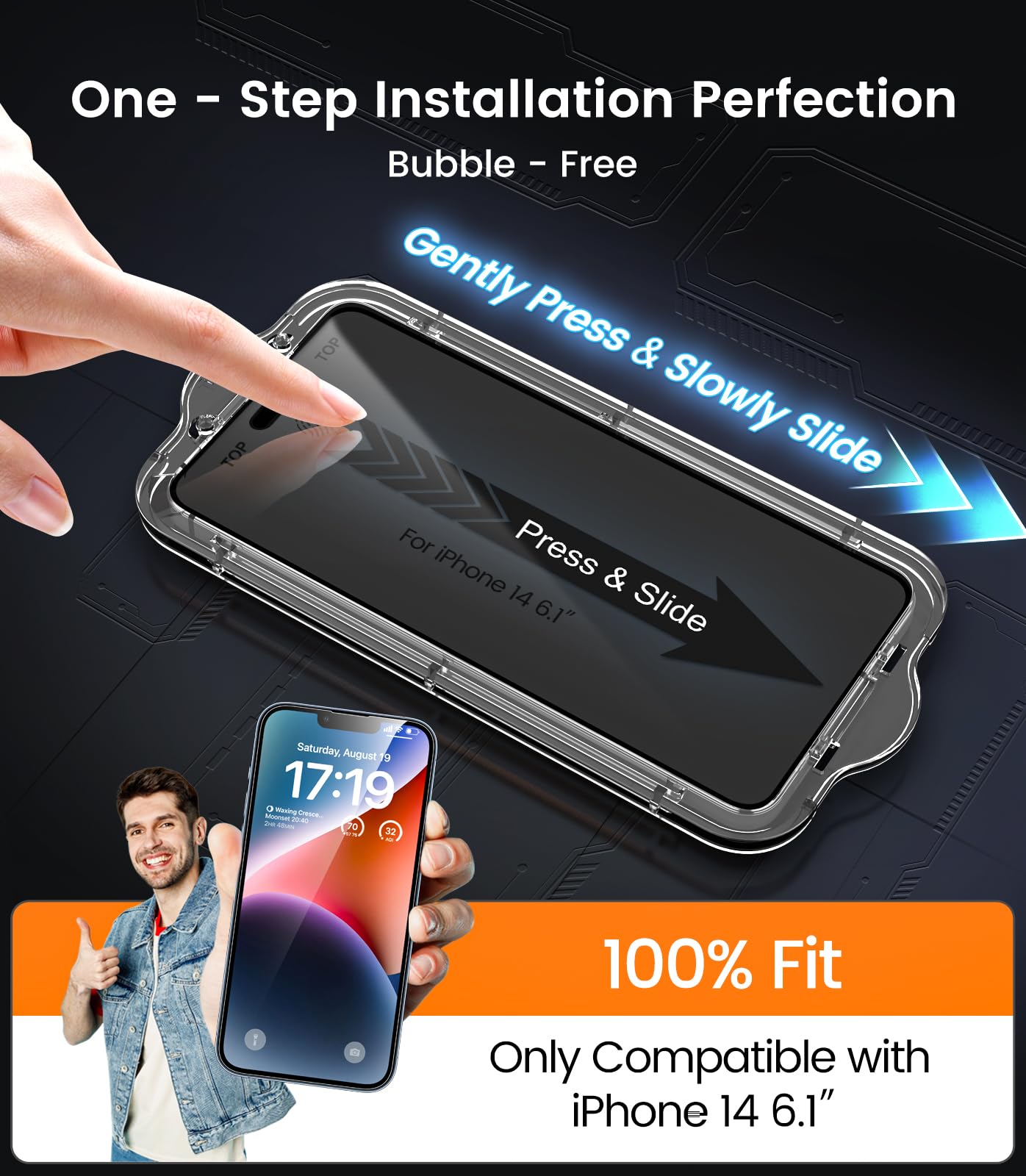 iPhone 13 4-Pack Privacy Glass Shield - Military Grade - Small Enterprise