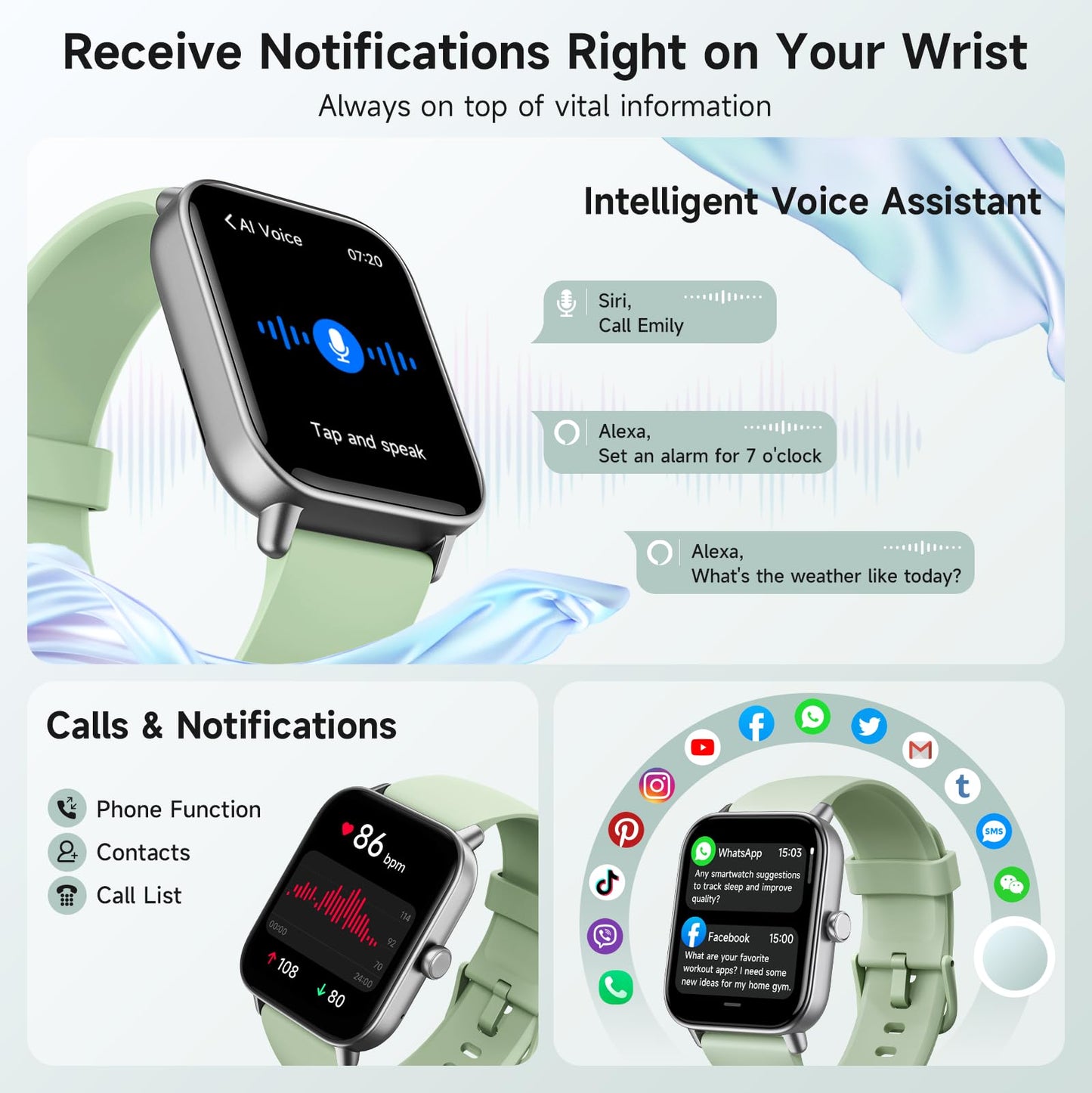 FemmeFit Smartwatch: Alexa, Waterproof, 100+ Sports - Small Enterprise