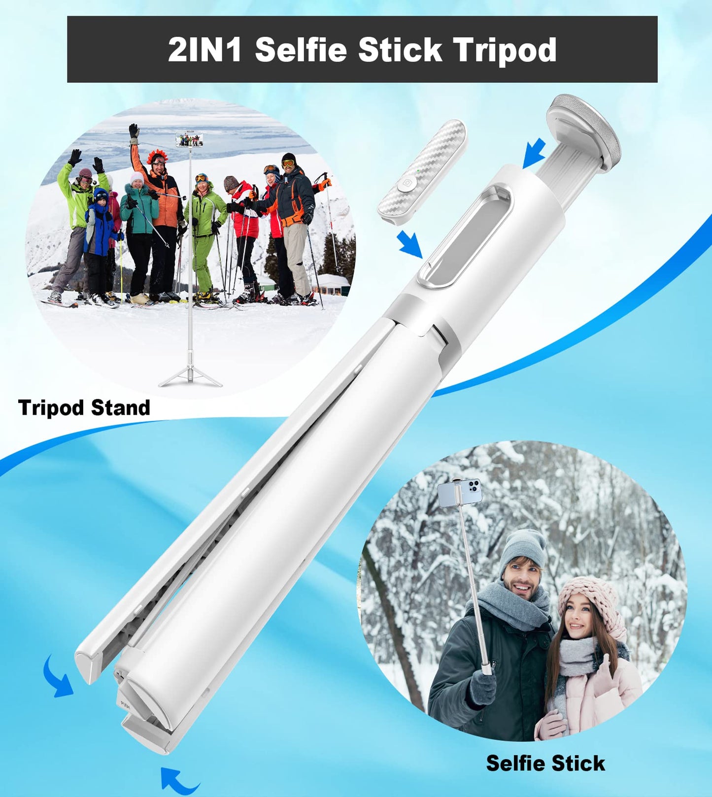 TONEOF MagFlex 68 Tripod Selfie Stick - Beige Gray - Small Enterprise