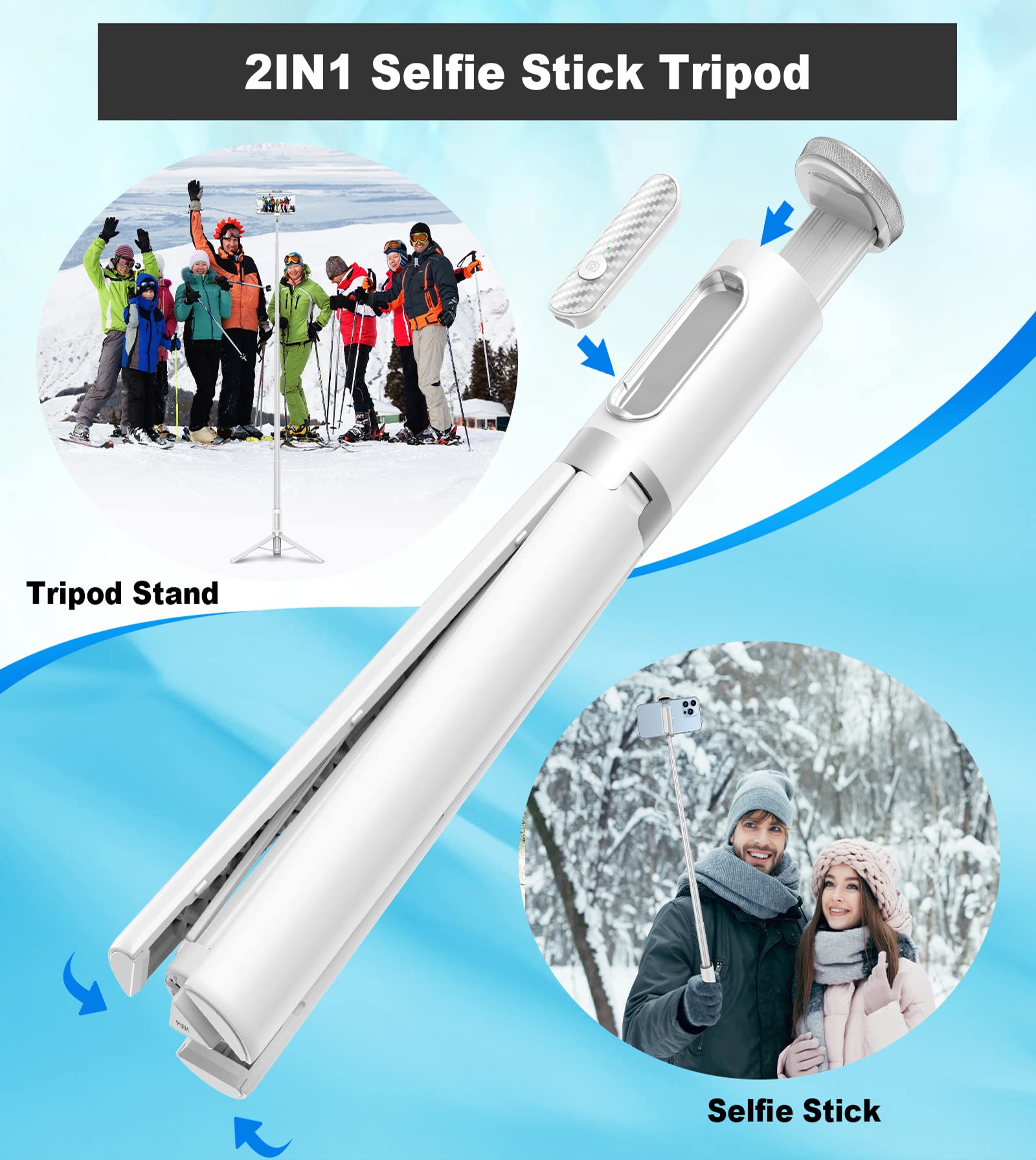 TONEOF MagFlex 68 Tripod Selfie Stick - Beige Gray - Small Enterprise