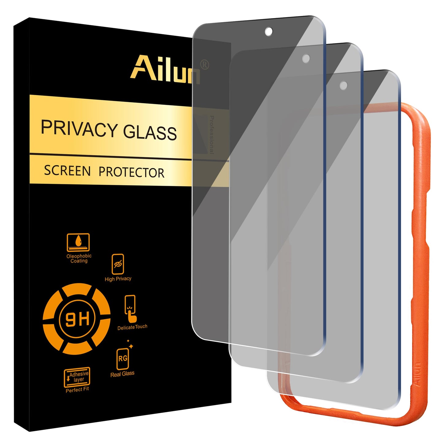Ailun iPhone Privacy Glass 3-Pack - 6.1 Security - Small Enterprise
